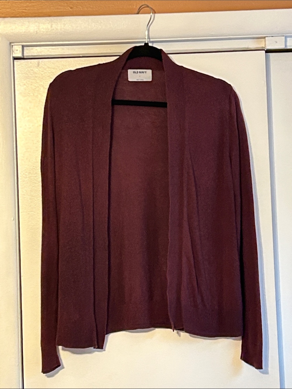 Old Navy Women's Open Cardigan in Burgundy Plum size small